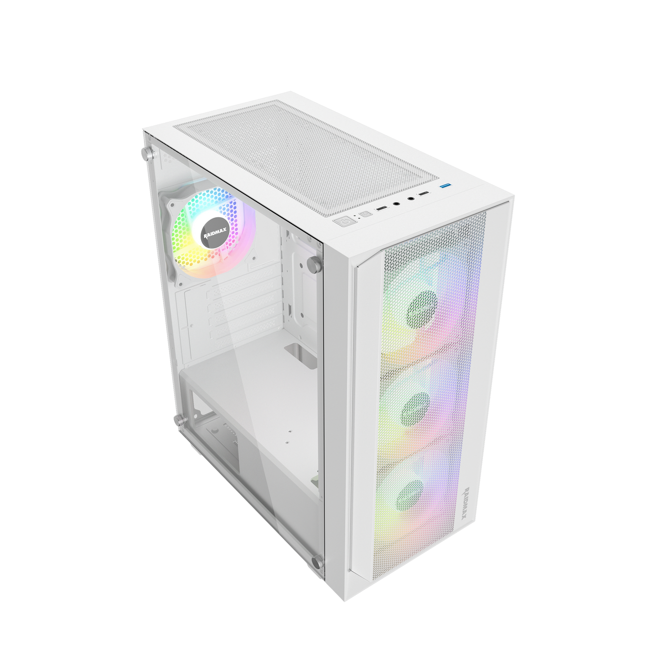 CASE RAIDMAX V100 4FAN WHITE RGB